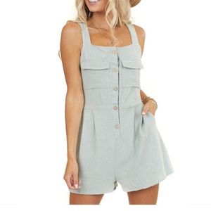NWT Saints & Hearts Sage Green Romper S
